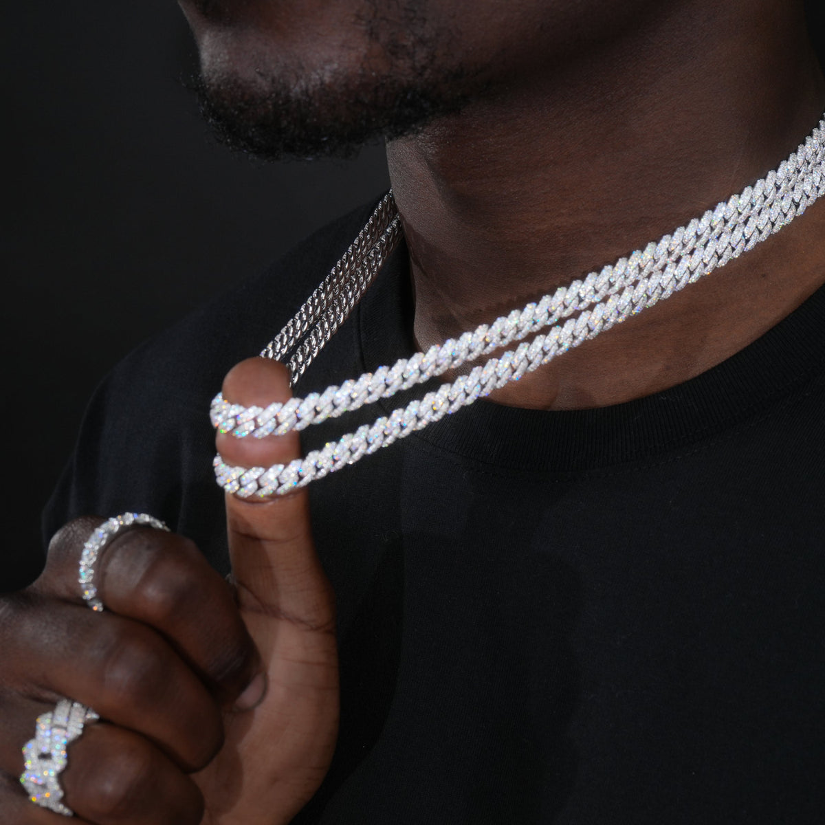 VVS Moissanite 8.5MM Cuban Link Chain