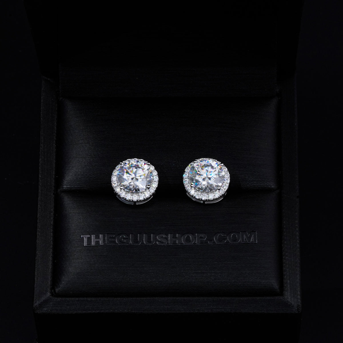 2.00 Carat Certified 925S & VVS1 Moissanite Halo Earrings