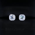 925S VVS1 Moissanite 7MM Cluster Stud Earrings