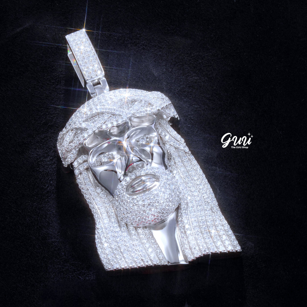 VVS Moissanite Jesus In White Gold